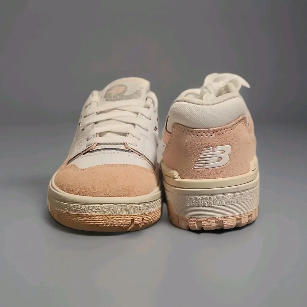 New Balance Girls White Pink Lace-Up Sneakers UK 5 EU 38 US 5.5
